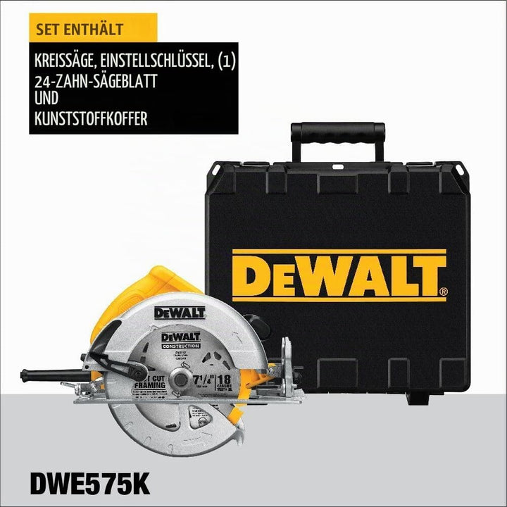 DeWalt 1.600 W Handkreissäge (max. Schnitttiefe 67 mm, für Ablängarbeiten oder Quer- und Neigungschn