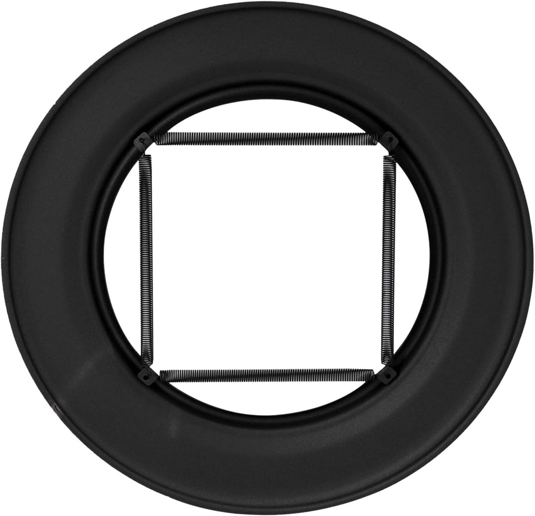 LANZZAS Ofenrohr Wandrosette mit Spannfedern, im Durchmesser, DN Ø 150 mm, Farbe: schwarz-metallic -
