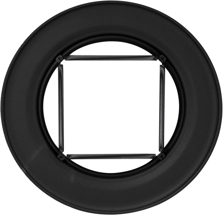 LANZZAS Ofenrohr Wandrosette mit Spannfedern, im Durchmesser, DN Ø 150 mm, Farbe: schwarz-metallic -