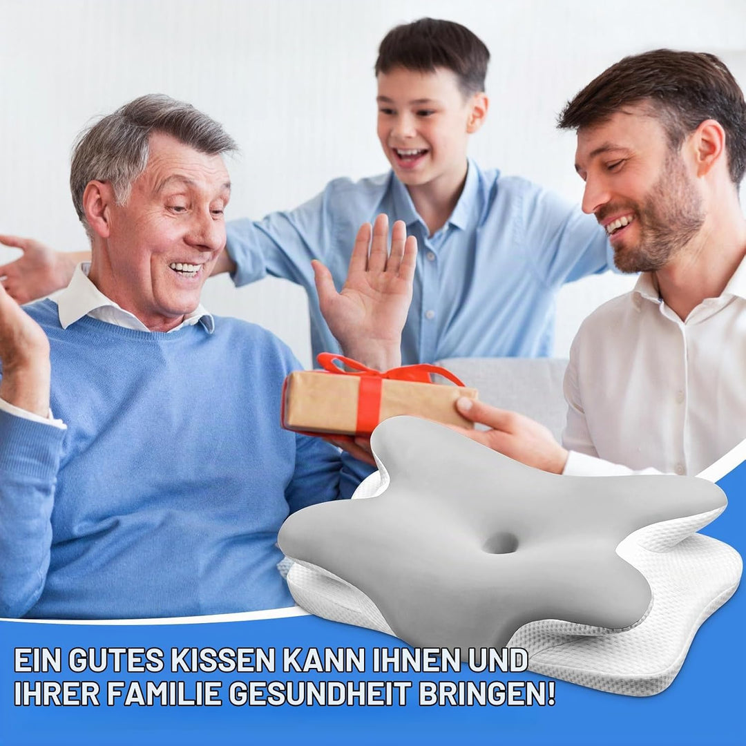 Ehomfory Nackenstützkissen Nackenkissen Kopfkissen Memory Foam Kissen, Ergonomisches Seitenschläferk