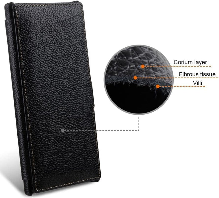 STILGUT Book Case kompatibel mit Samsung Galaxy S22 Ultra Hülle aus Leder mit Clip-Verschluss, Leder