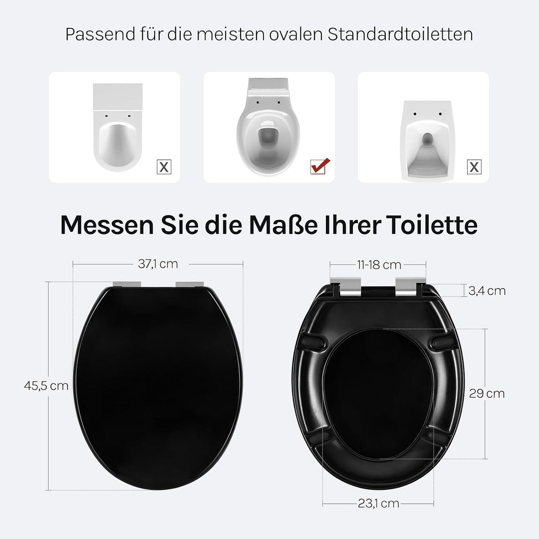 WOLTU WC Sitz mit Absenkautomatik,Toilettensitz Motiv, Toilettendeckel aus Duroplast, Stable Klodeck
