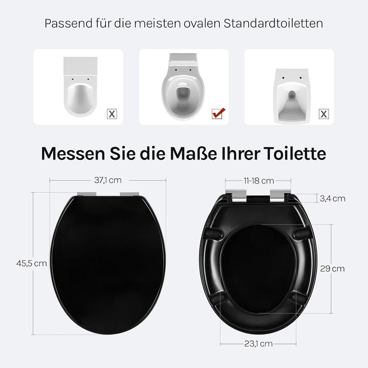 WOLTU WC Sitz mit Absenkautomatik,Toilettensitz Motiv, Toilettendeckel aus Duroplast, Stable Klodeck