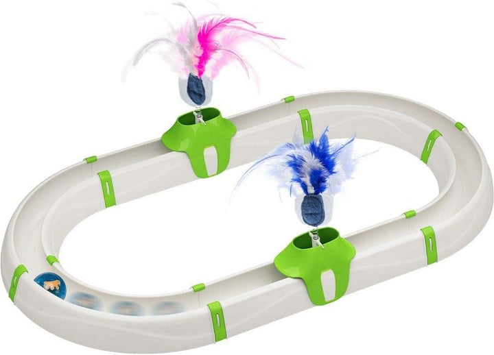 Ferplast Interaktives Spiel für Katzen TURBINE Katzenspielzeug mit Leichtem Ball, Modular, 72 x 40 c