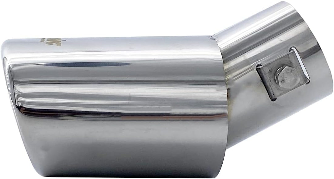 Simoni Racing Auspuffblende Oval/Schräg Edelstahl - 87x66xL150 - Anschluss ->48mm