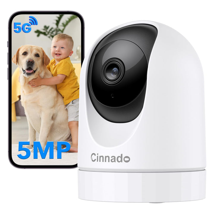Cinnado 5MP Babyphone mit Kamera - 5G/2,4GHz Überwachungskameras Innen, WLAN Kamera Indoor, 360 Grad