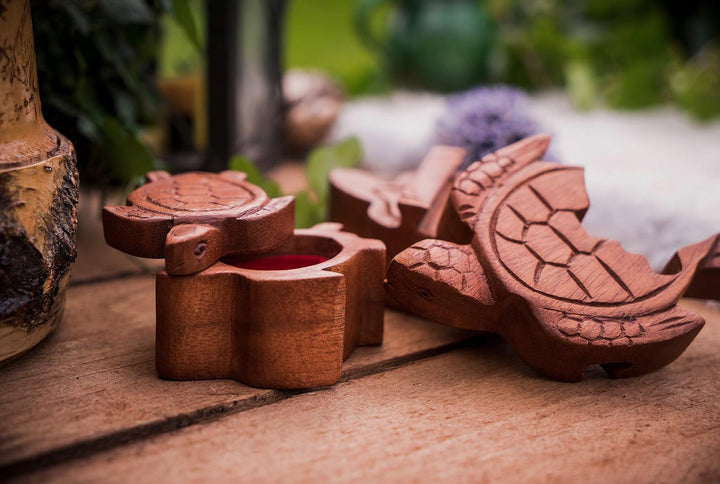 Windalf Glücks Schildkröten Schmuckdose NAMY 14.5 cm Bohemia Geschenkdose Vintage Schildkröten Handa
