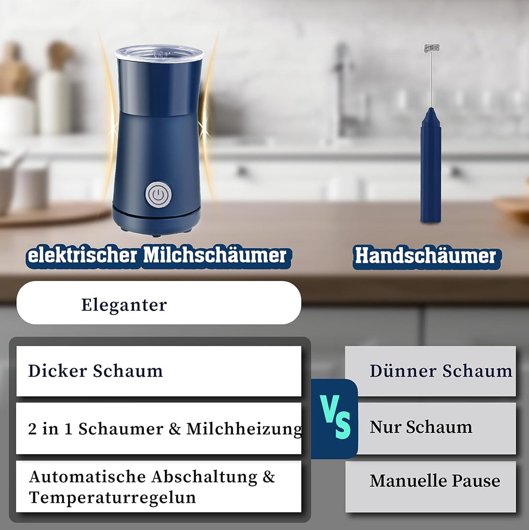 Huogary Milchaufschäumer Einfacher Milchaufschäumer und Dampfer 2-in-1 Milchdampfer mit heissem Milc