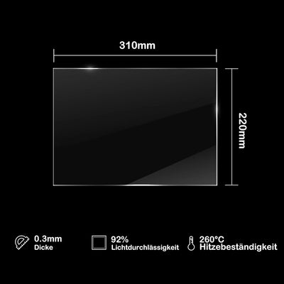 Antinsky ACF Film 220 x 310 x 0,3 mm für Phrozen Sonic Mighty 8k Harz 3D Drucker aufgerüstet von nfe