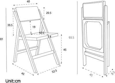 Mgchowue Holz Klappstuhl, Tragbar Rattan-Geflecht Verbreiterter Sitz Esszimmerstühle für Wohnzimmer,