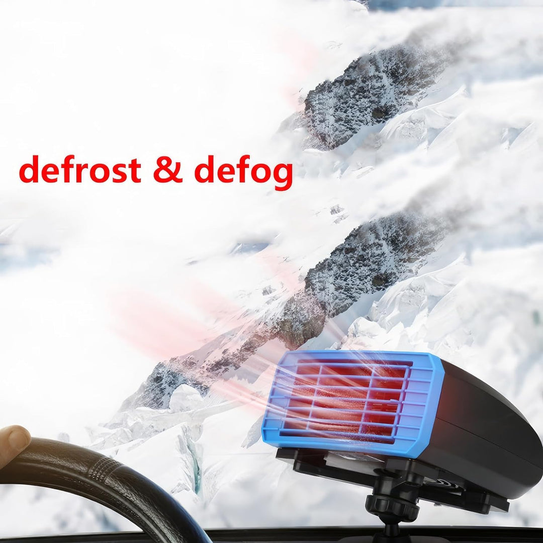 Tragbare Autoheizung, TOTMOX 12V 150W Auto Heizung, 2-IN-1 Warmer und Kalter Wind, Auto Heizlüfter F