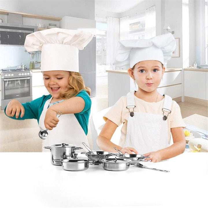 Kinder-Küchenutensilien, Spielzeug, Kinder-Küchenspielzeug aus Edelstahl, Küchenutensilien, Pan-Spie