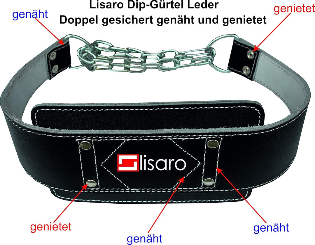 Dip-Gürtel Leder Komfort, Das perfekte Dip-Belt zum Hinzufügen von Gewicht bei deinen Dip- und Klimm