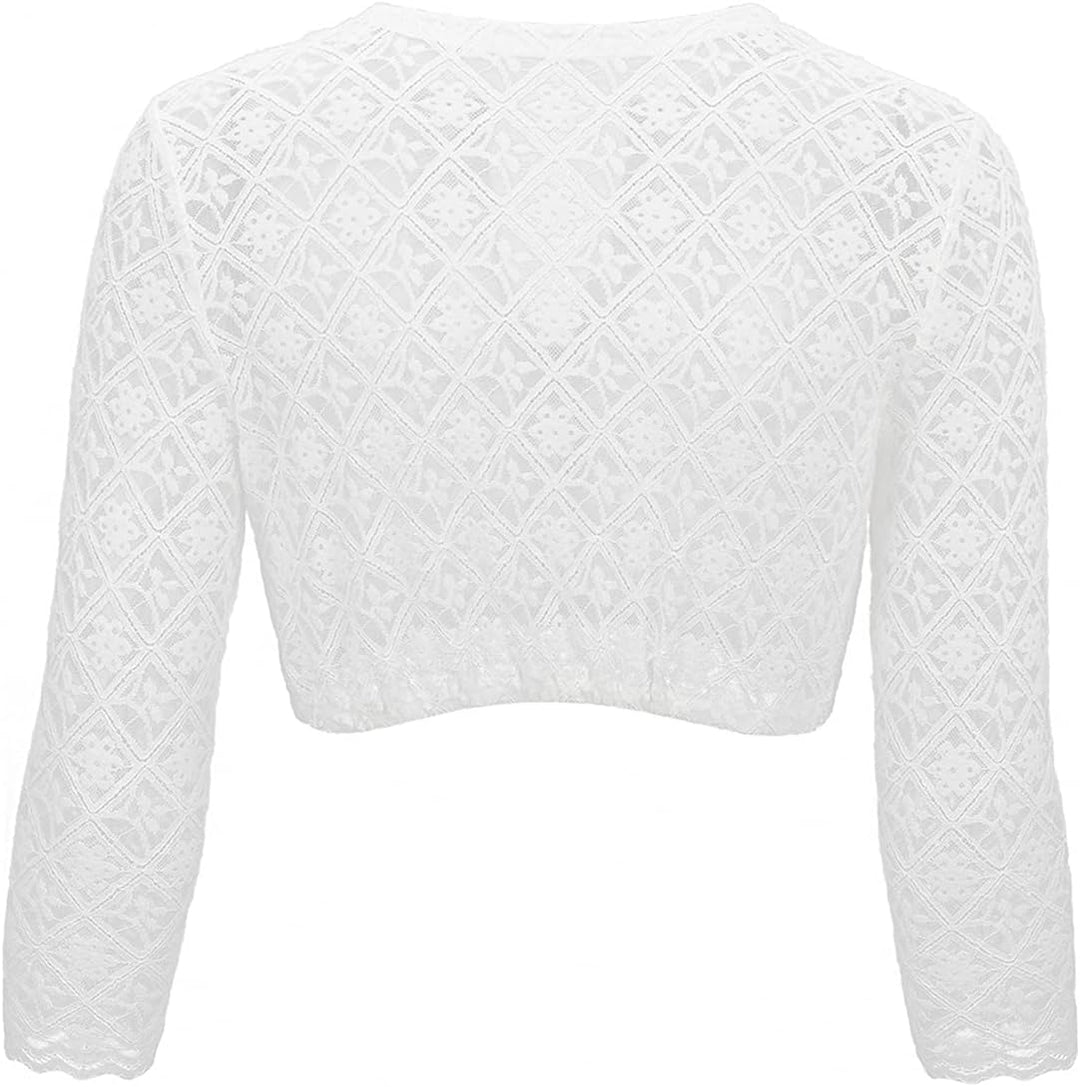 Dirndlbluse Damen Trachtenbluse Creme Dirndl Bluse für Bavarian Oktoberfest 38 Creme-48, 38 Creme-48