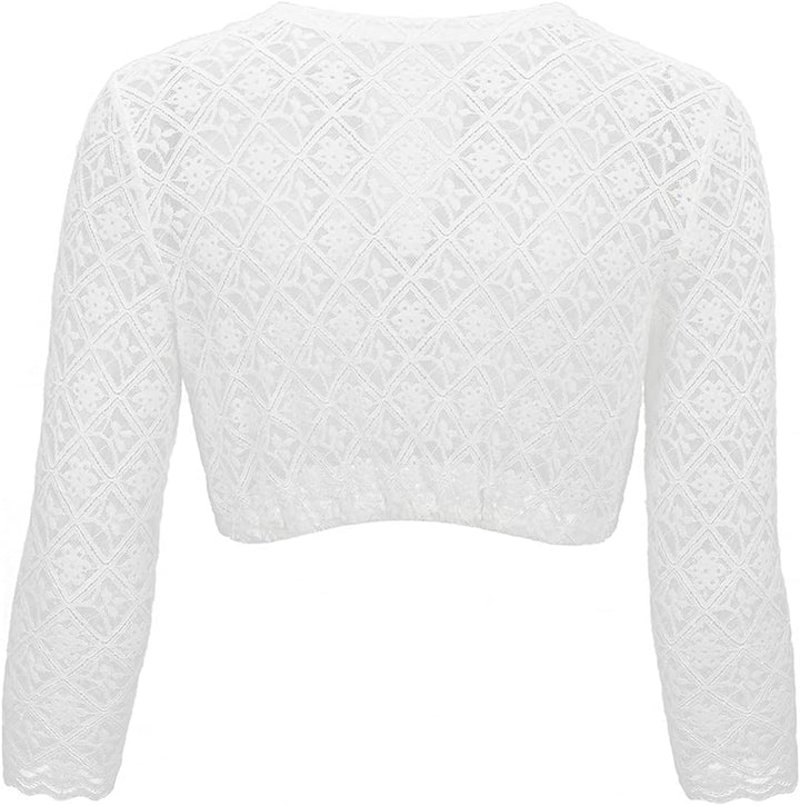 Dirndlbluse Damen Trachtenbluse Creme Dirndl Bluse für Bavarian Oktoberfest 38 Creme-48, 38 Creme-48