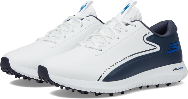 Skechers Herren 214032 Sportschuhe 41 EU Weiss Marineblau, 41 EU Weiss Marineblau