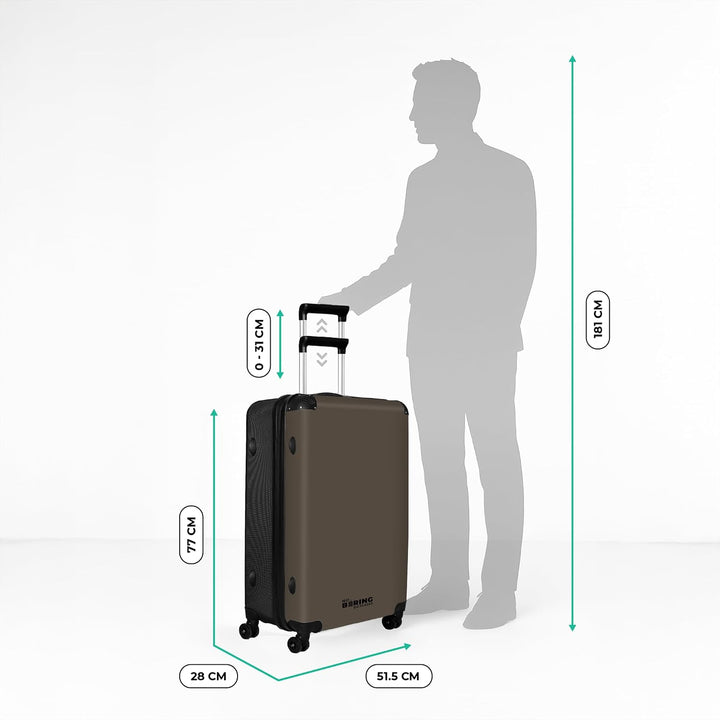 NoBoringSuitcases.com® Koffer XL Gross 77x51.5x28 cm Hartschale Reisekoffer 4 Rollen Leicht Koffer T