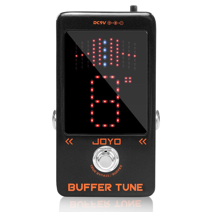 JOYO Buffer Tune Tuner Pedal mit Eingebautem Puffer Präziser Stimmung und LED-Bildschirm für Gitarre