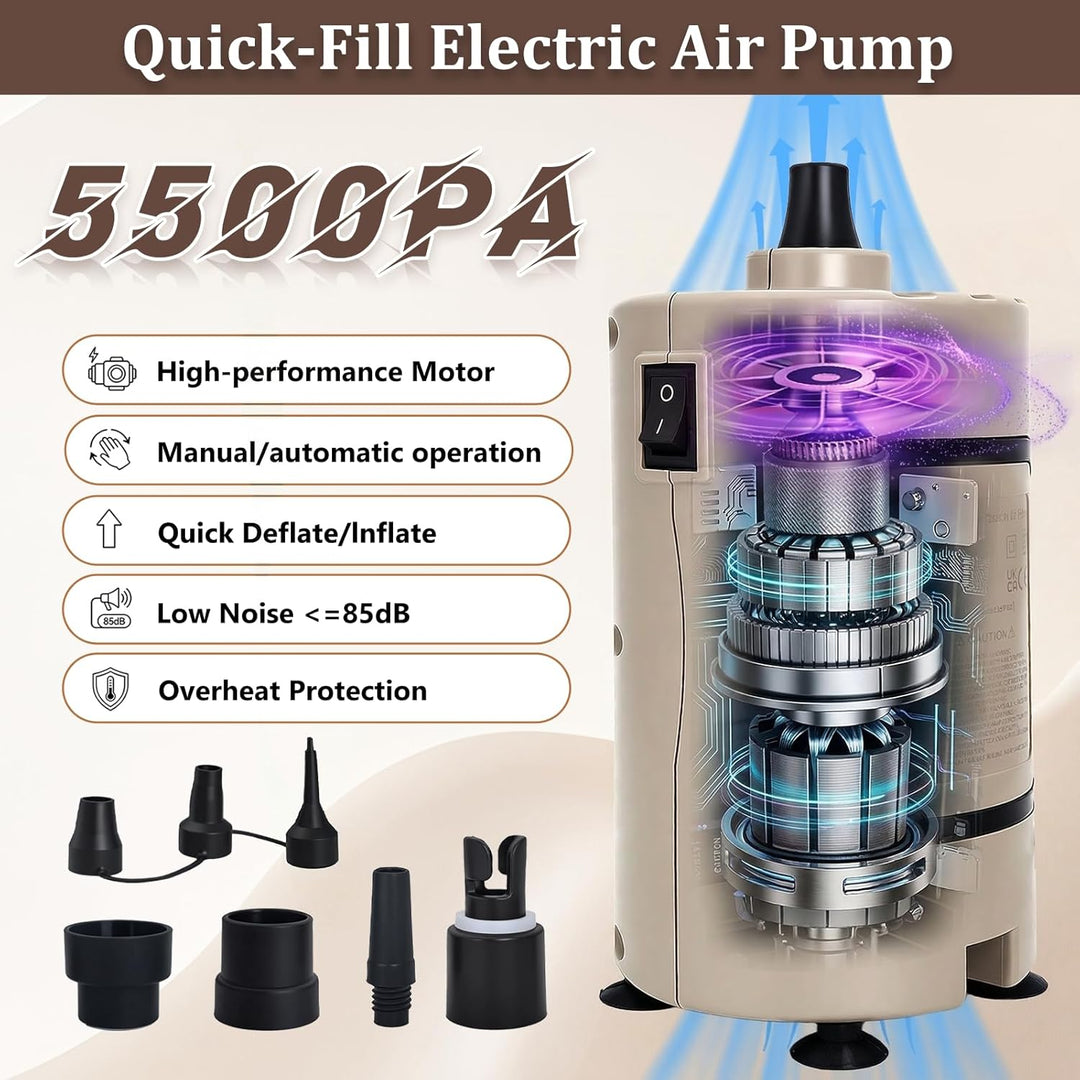 Luftballonpumpe Elektrische, 600W Elektrische Ballonpumpe Kit mit 14 Ballongirlande Kits, 2 Inflatio
