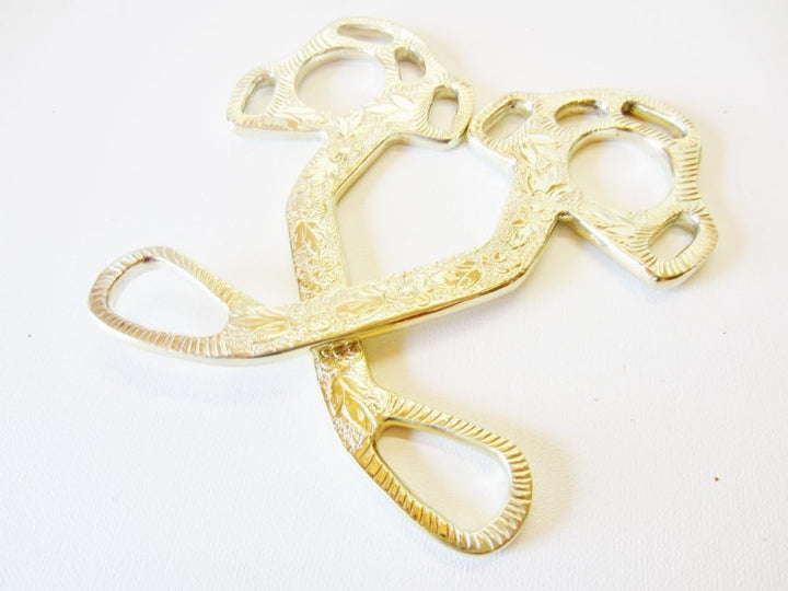 PS Pferdeartikel Hackamore Exquisite Silber oder Gold-messingfarbig verziert, Gold