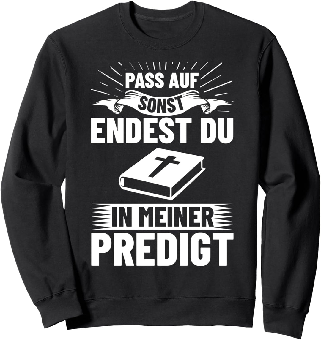 Pfarrer Kostüm Pastor Kleidung Gottesmann Geistlicher Sweatshirt