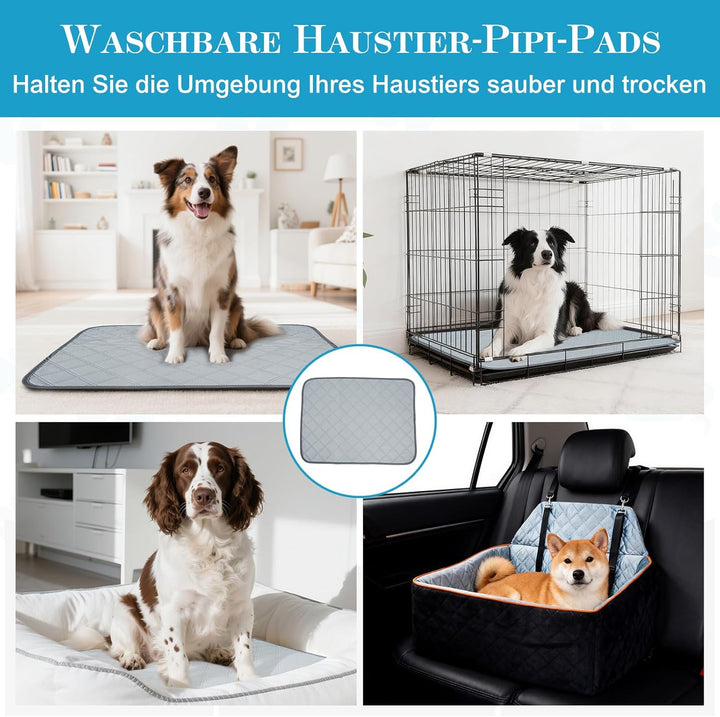 Hunde Autositz für Mittlere Hunde oder 2 Kleine, Abnehmbar & Waschbarer Hundesitz Auto mit Welpenunt