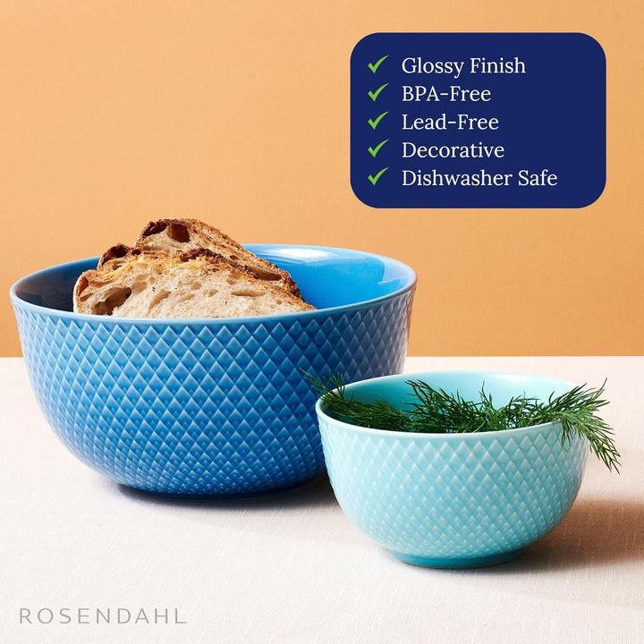 Lyngby Porcelæn Schale Ø17.5 cm Rhombe Color Mix & Match aus Porzellan, blau 17,5cm Blau, 17,5cm Bla
