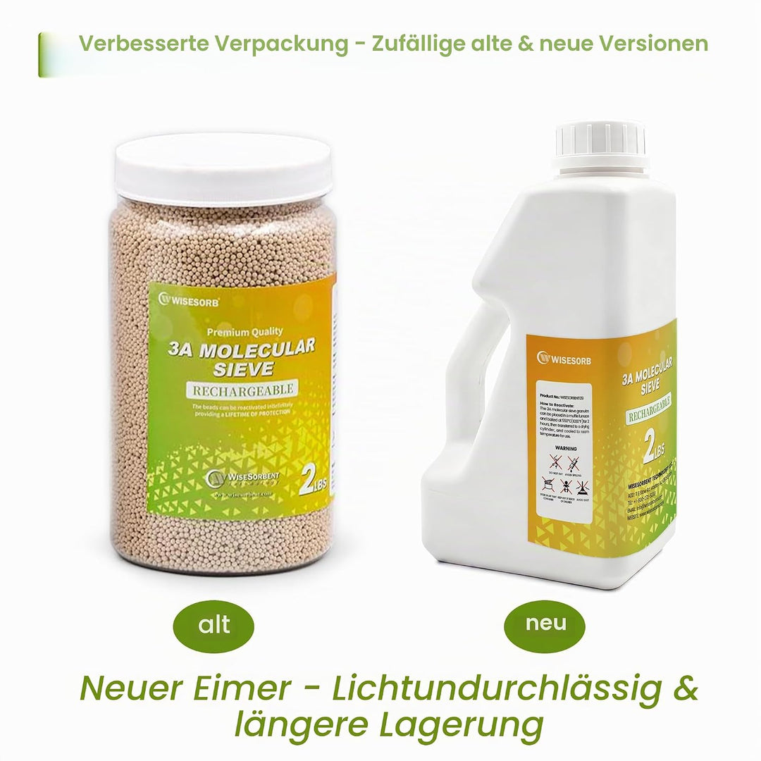 WiseSorb - 900g Molekularsieb 3A Trockenperlen - Wiederverwendbarer Feuchtigkeitsabsorber &amp; Luftentf