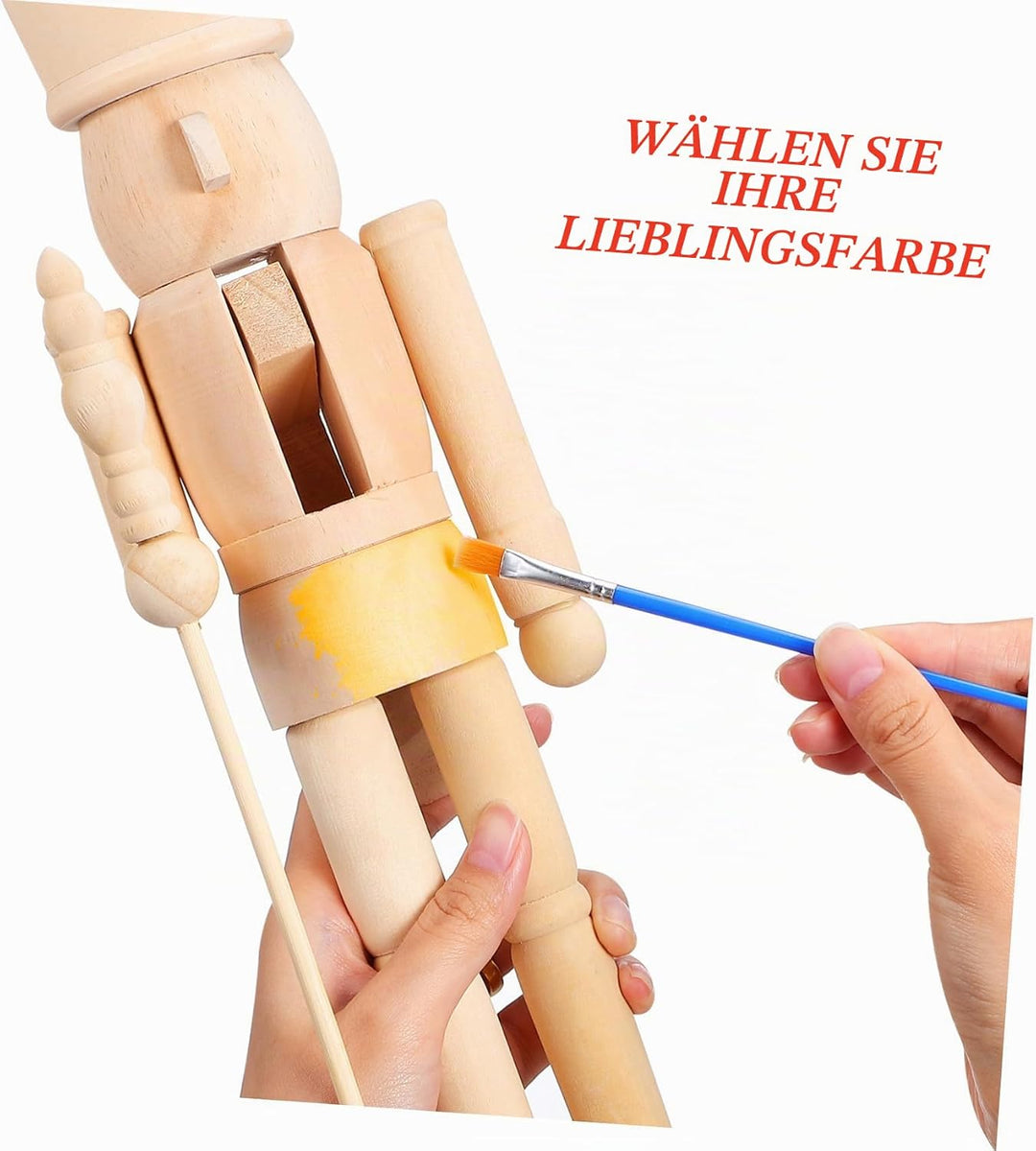 Garneck Selbstgemacht Nussknacker Holz Rohling 38cm Unbemalt Weihnachtsdeko Bastelset Für Kreative H
