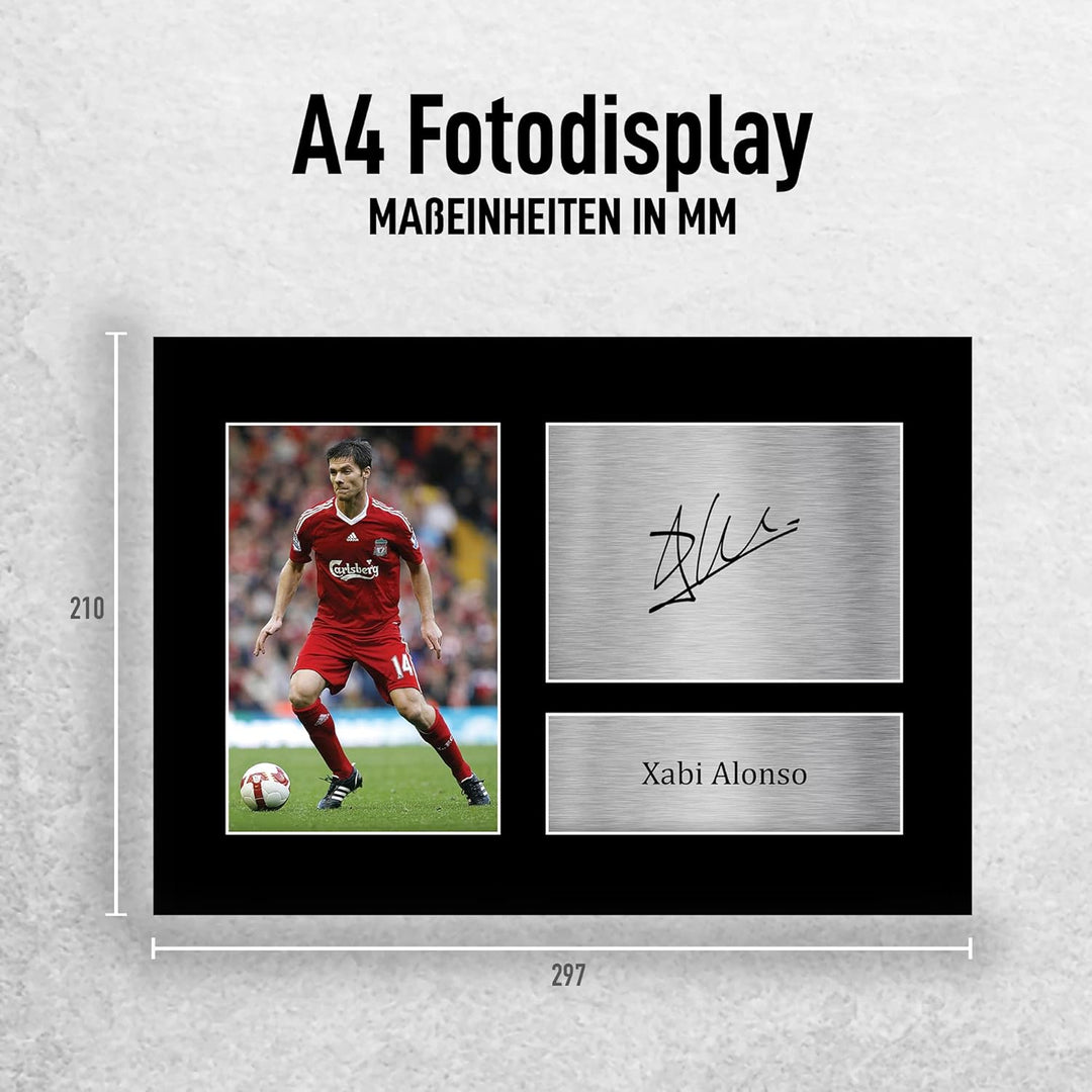 HWC Trading A4 Xabi Alonso Liverpool Geschenke Gedrucktes Signiertes Autogramm Foto für Fussball Anh