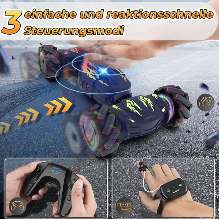 Pristar Ferngesteuertes Auto ab 6 7 8 9 10 Jahre 1:14 Stunt Auto Drift 4WD 2,4 GHz 360 Drehung Ferng