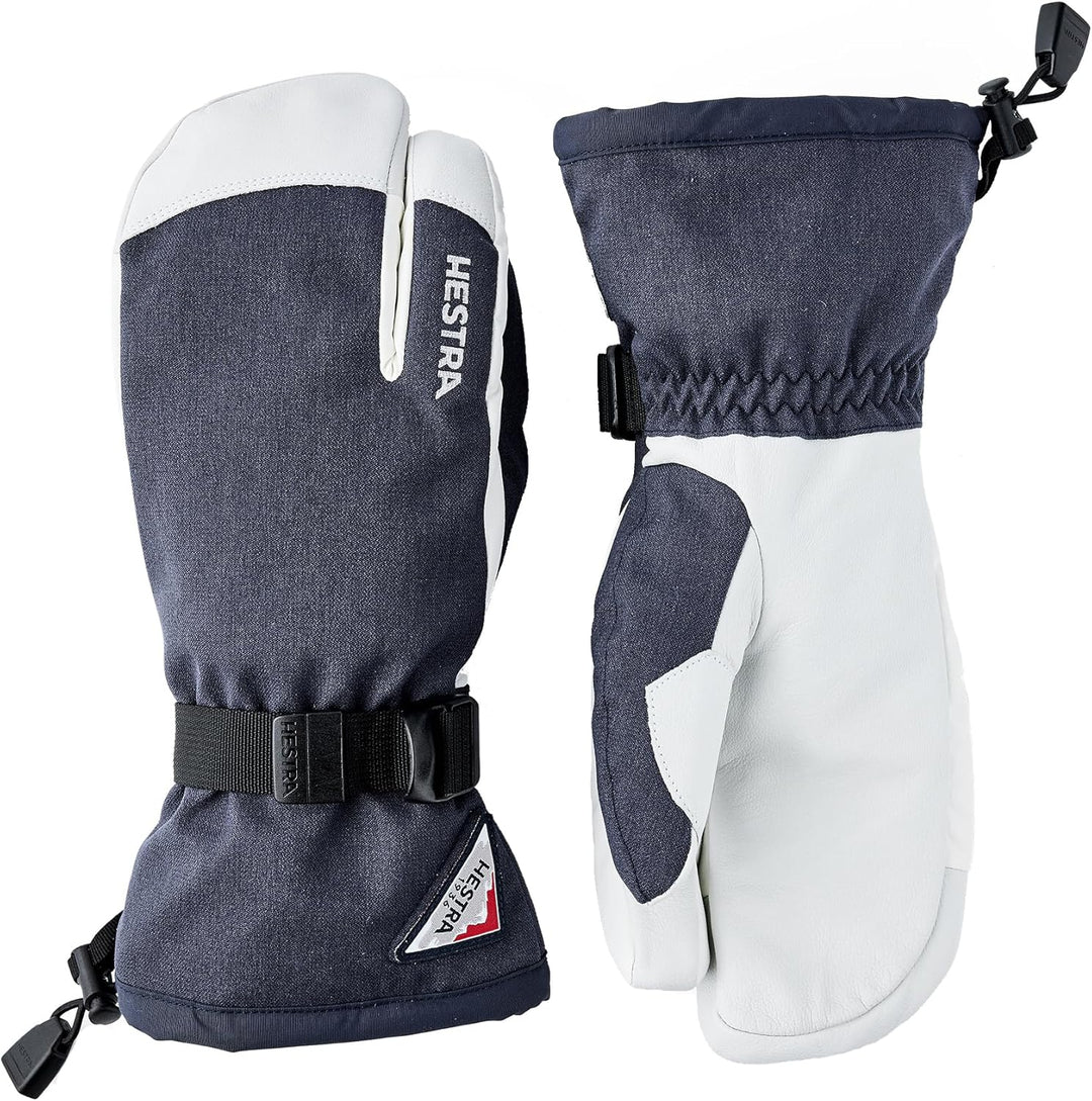 Hestra Unisex Powder Gauntlet 3-Finger Handschuh Isolierte Winddichte Lederhandschuhe für Alpinski &