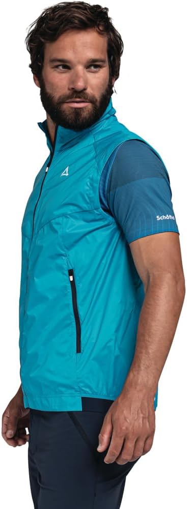 Schöffel Herren Bygstad Weste Outdoorweste Windweste 48 7820 - blau, 48 7820 - blau