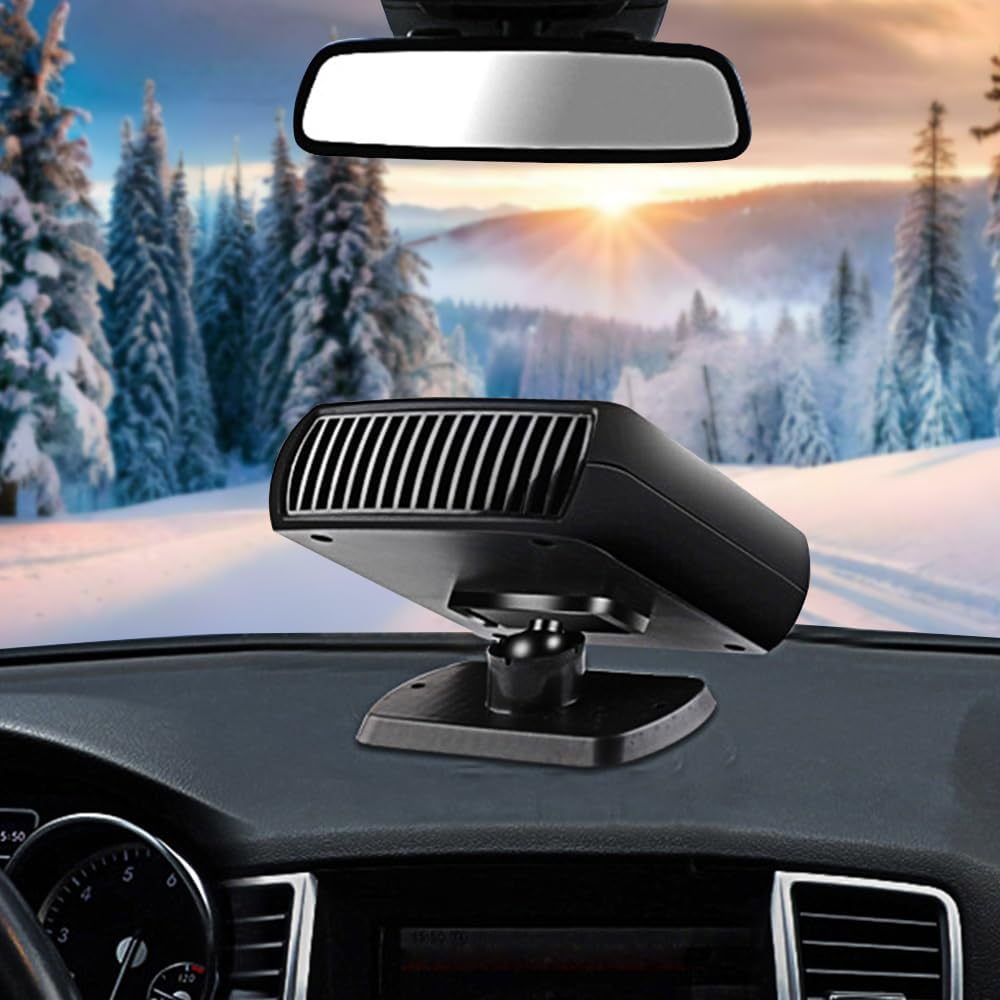 Riloer 2 in 1 tragbare Autoheizung, schnell heizbare Autoentfroster, heisser und kalter Autolüfter m