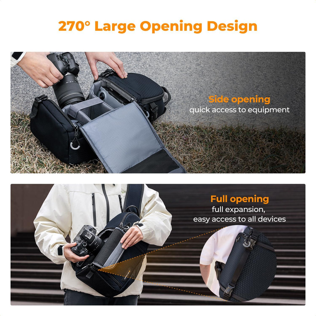 K&F CONCEPT Kamera-Umhängetasche, Wasserdichte Kameratasche, Fotografie tägliche Reise Camera Bag,Ta
