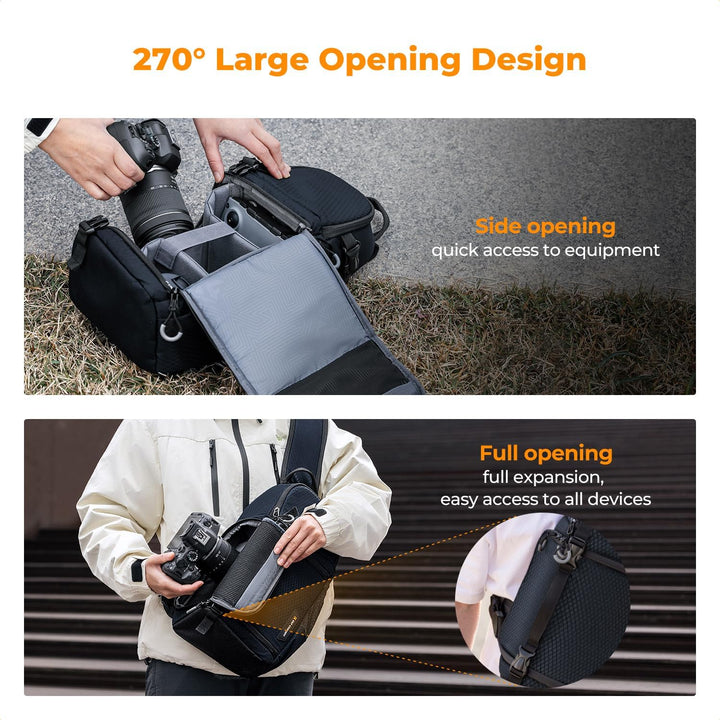 K&F CONCEPT Kamera-Umhängetasche, Wasserdichte Kameratasche, Fotografie tägliche Reise Camera Bag,Ta