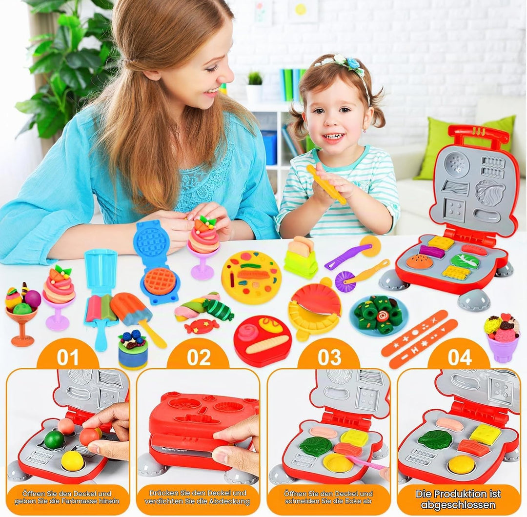 UCAMP Knetwerkzeug Set mit Plastilin Werkzeuge für Kinder - Zubehör für Knete, Teig - Spielset Burge