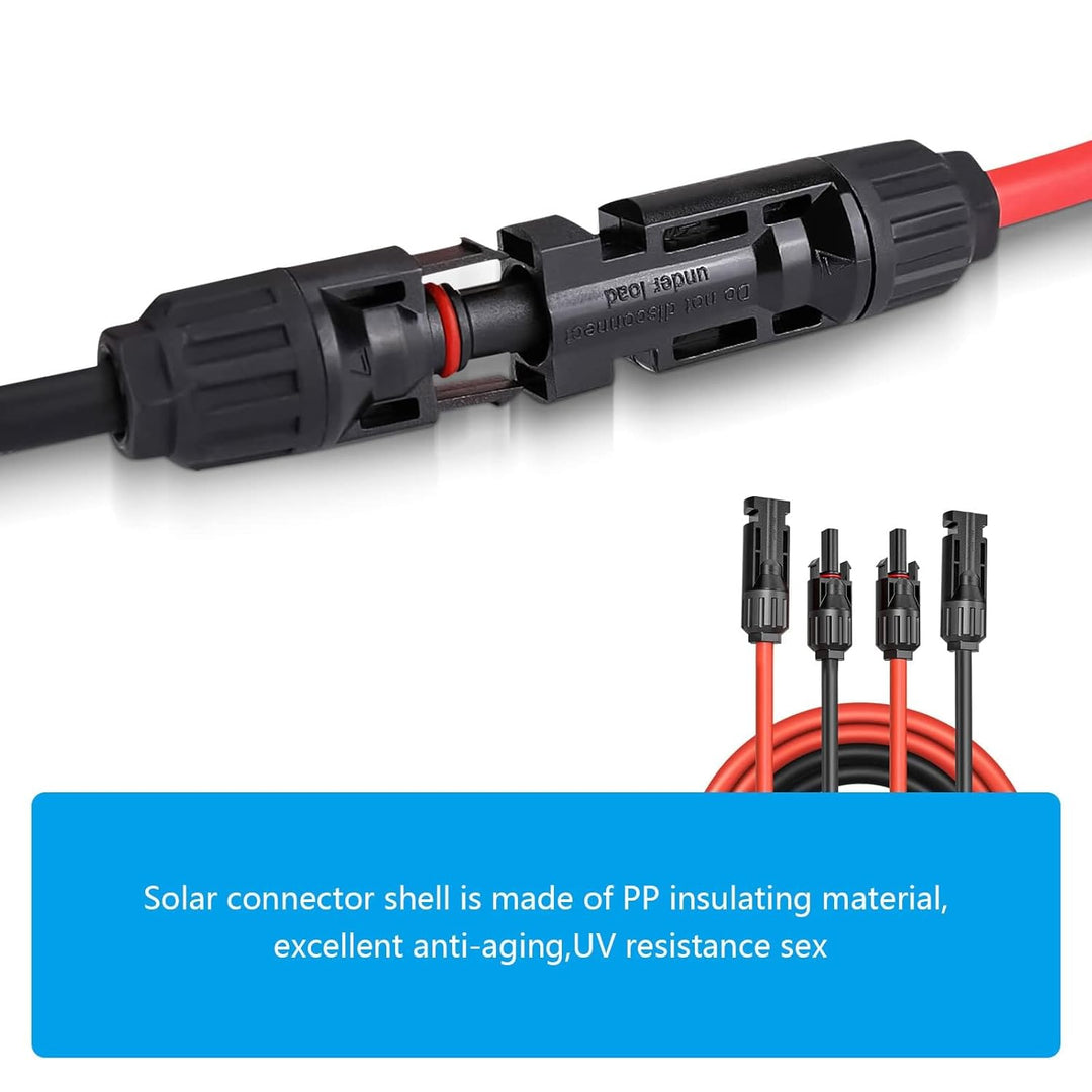 XTVTX Solarkabel 6mm²,Solarkabel Verlängerungskabel 10m,Verlängerung,Photovoltaik kabel,pv kabel 6mm