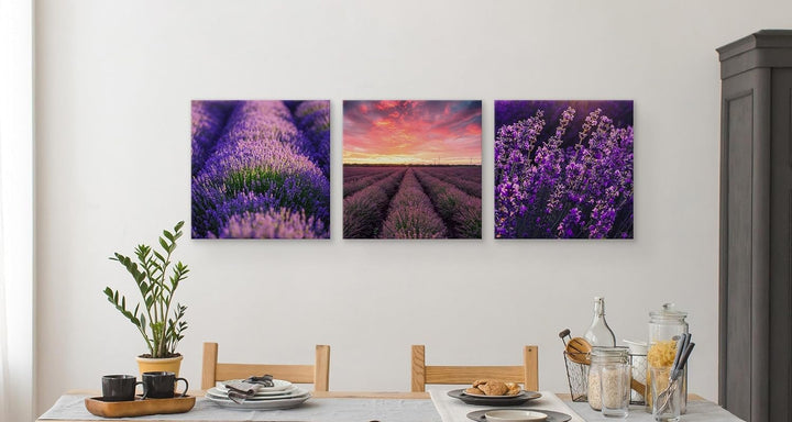 Muralo - Wandbilder Set - Leinwand Bilder Set Aufhängefertig - Bilder für Küche- Moderne Wanddeko -
