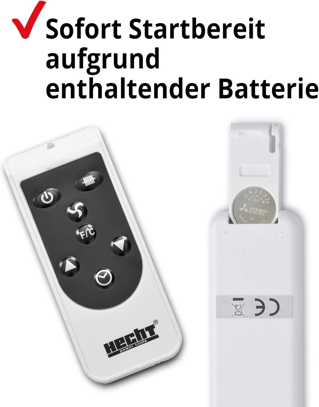 Hecht Elektroheizung (Brandneue Version) - Heizgerät für eine schnelle und wohlfühlende Wärme – Stro
