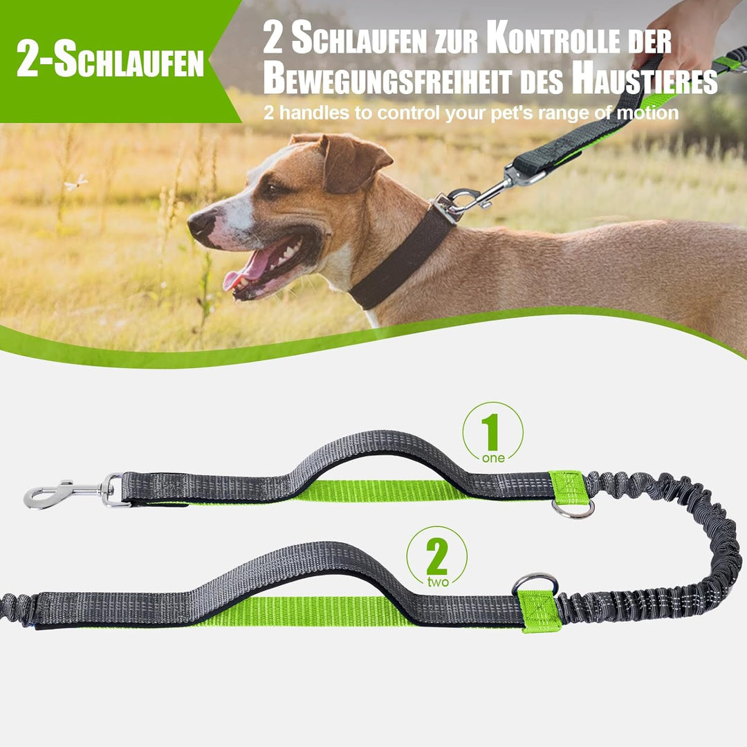 Snocyo Joggingleine Hunde, Jogging Hundeleine für Mittelgrosse und Grosse Hunde, Elastische und Refl