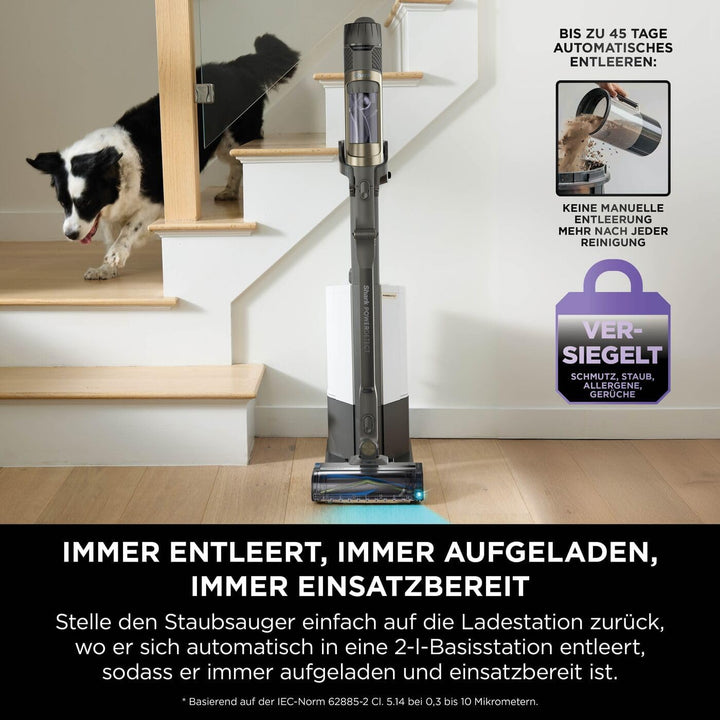 Shark PowerDetect Clean & Empty Akku-Staubsauger, DuoClean Detect, Reverse Clean, 2L-Selbstentleerst
