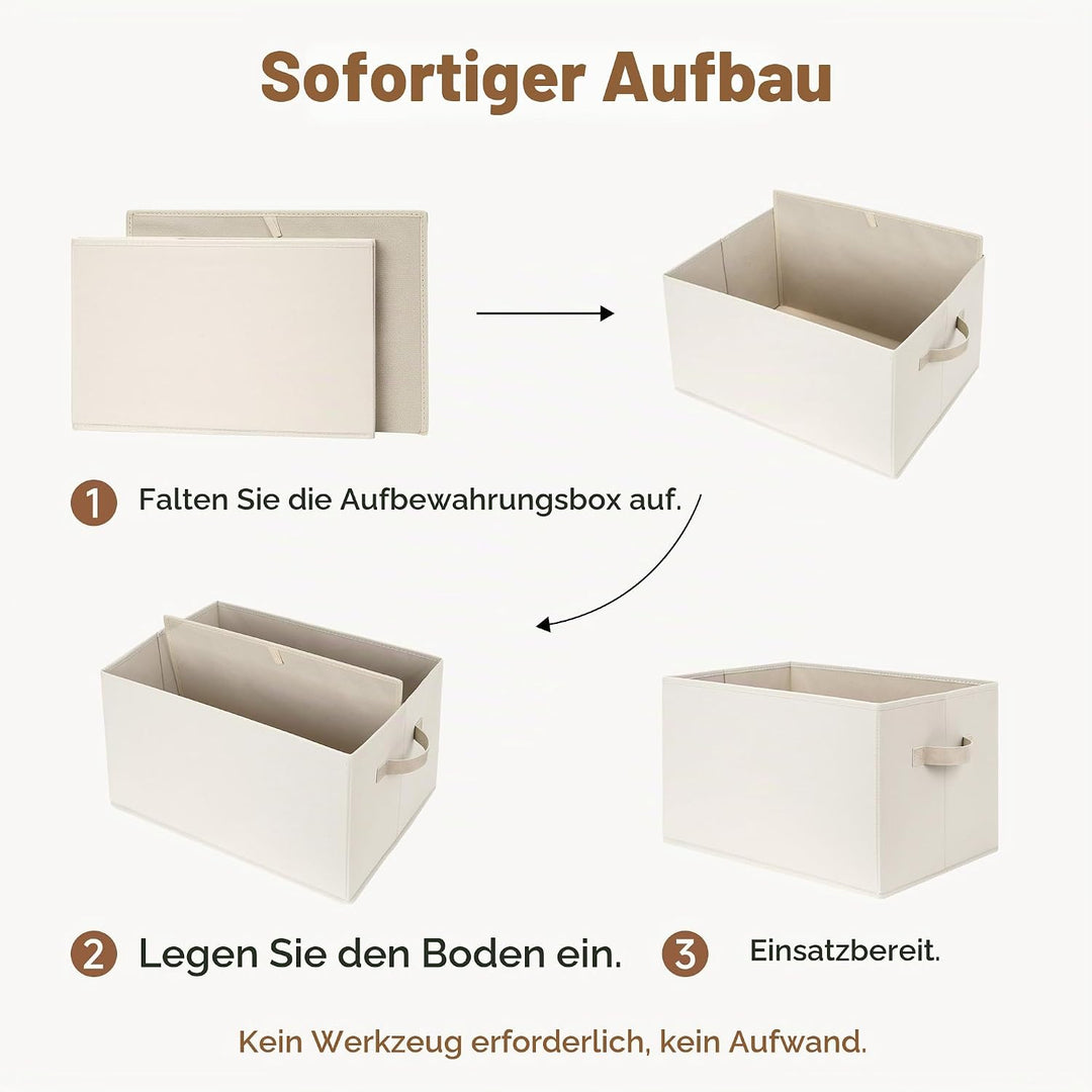 StorageWorks extra grosser Aufbewahrungskorb Stoff, faltbare Aufbewahrungsbox für Regale, Schränke,