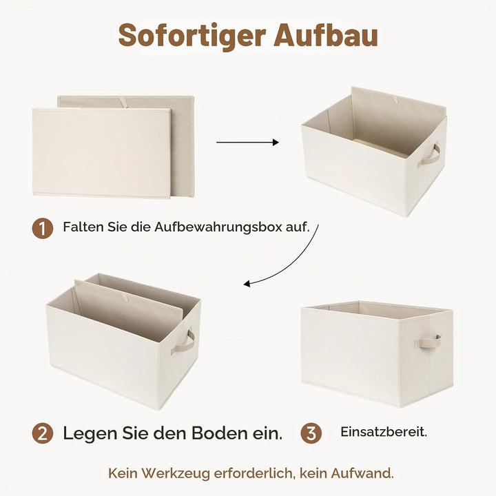StorageWorks extra grosser Aufbewahrungskorb Stoff, faltbare Aufbewahrungsbox für Regale, Schränke,