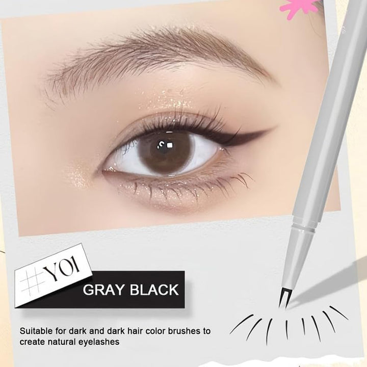Unterer Wimpernstift mit Doppelter Spitze, 2024 Neuer Wasserdichter 3D Wimpernstift mit 2 Spitzen, E