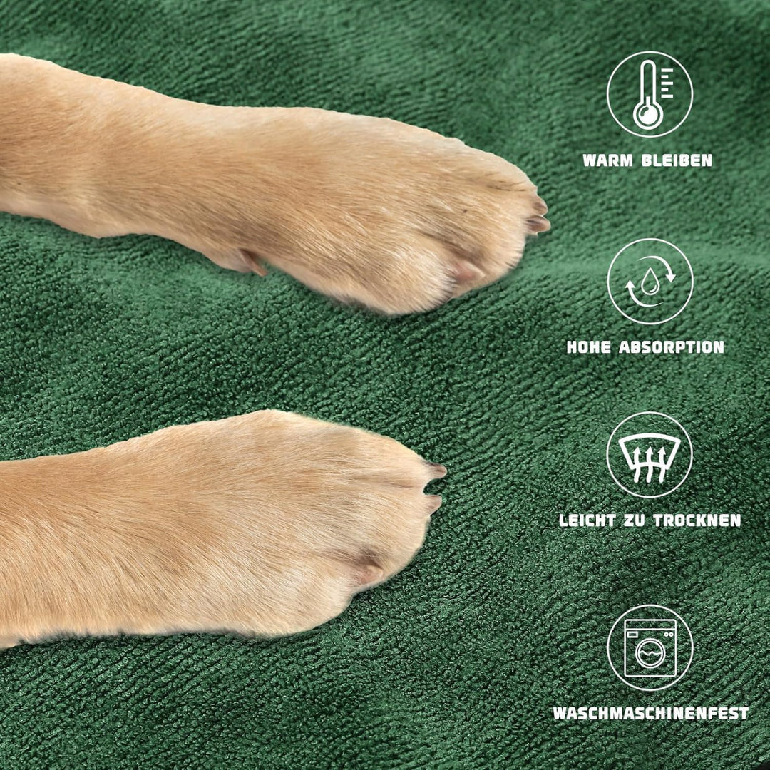 Hundebademantel, Bademantel Hund aus Mikrofaser, Extra Saugfähig und Schnelltrocknend, Hunde Bademan