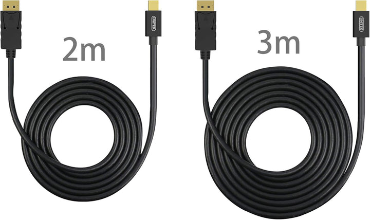UNITEK Y-C611BK MiniDisplayPort/ Displayport Kabel m/2m Schwarz 2 M miniDP - DP, 2 M miniDP - DP