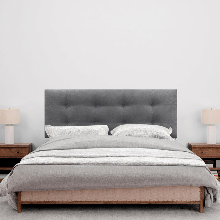 DHOME Kopfteil für Bett, gepolstert, 8 cm dick, gepolsterter Kopf, ACUALINE Stoff und Kunstleder, fü