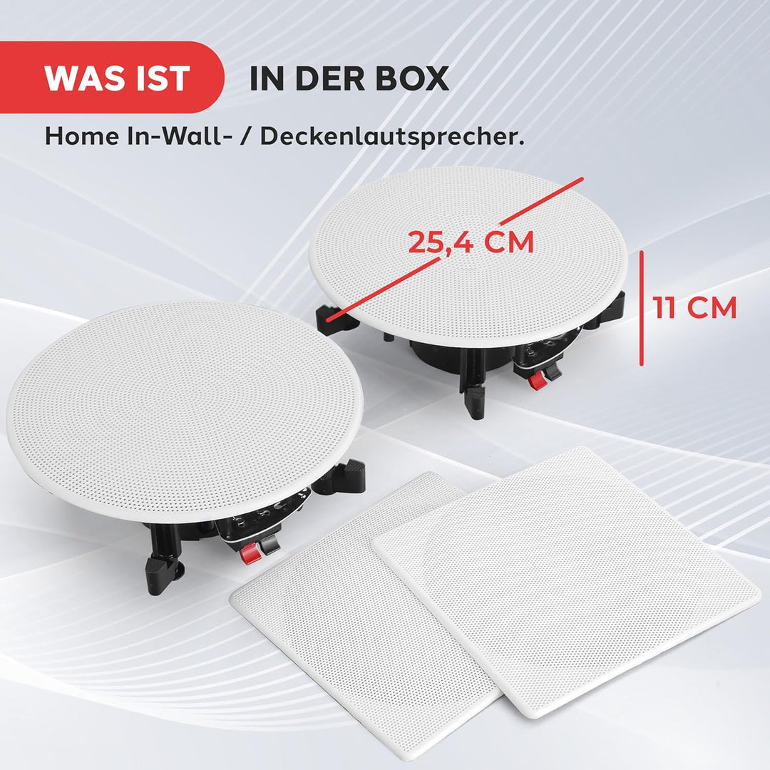 Pyle Home pdic106 25,4 cm Decken-Lautsprecher, Schwarz