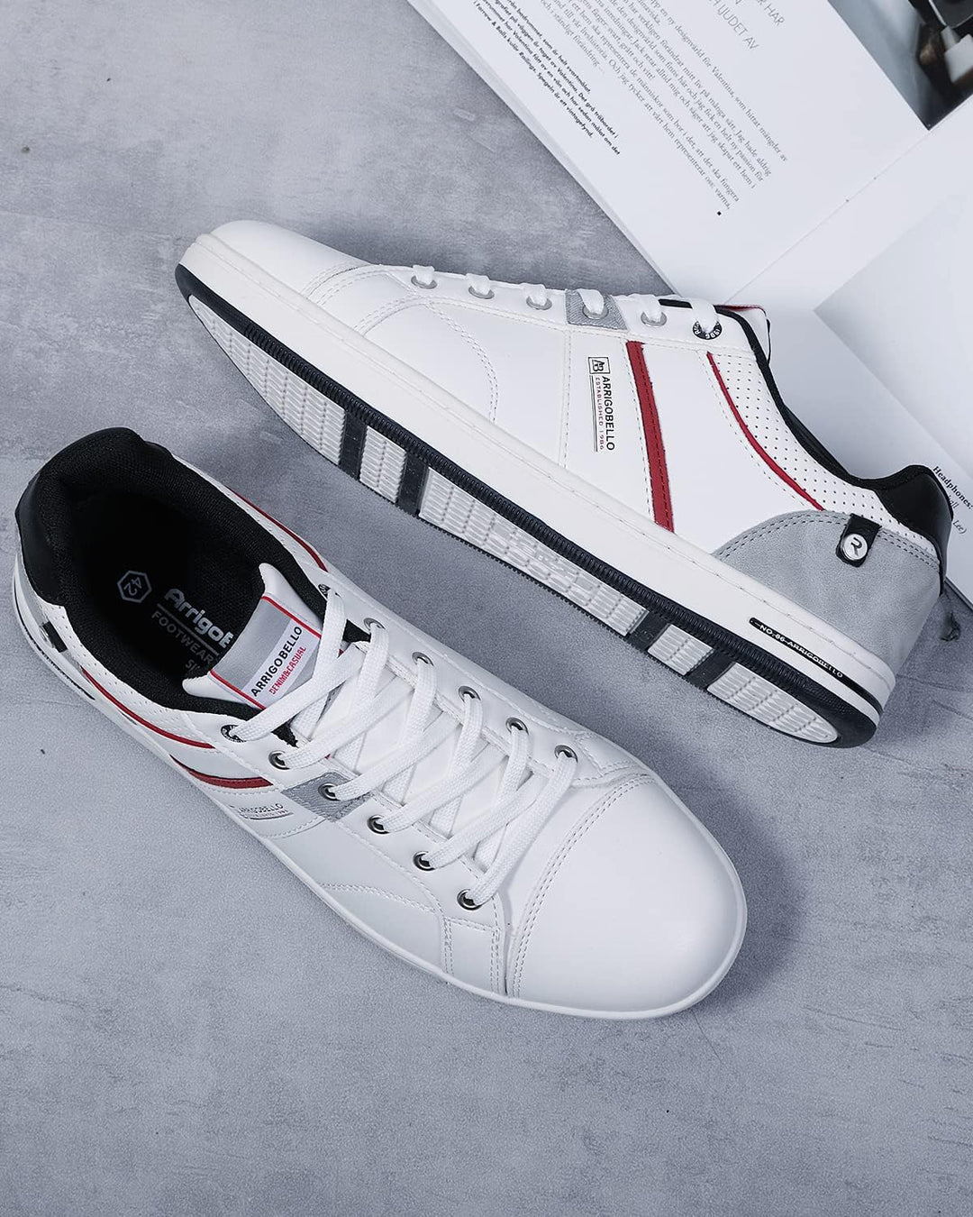 ARRIGO BELLO Herren Freizeitschuhe Schuhe Sneakers Wanderschuhe Leders Laufschuhe Leichtgewicht Outd